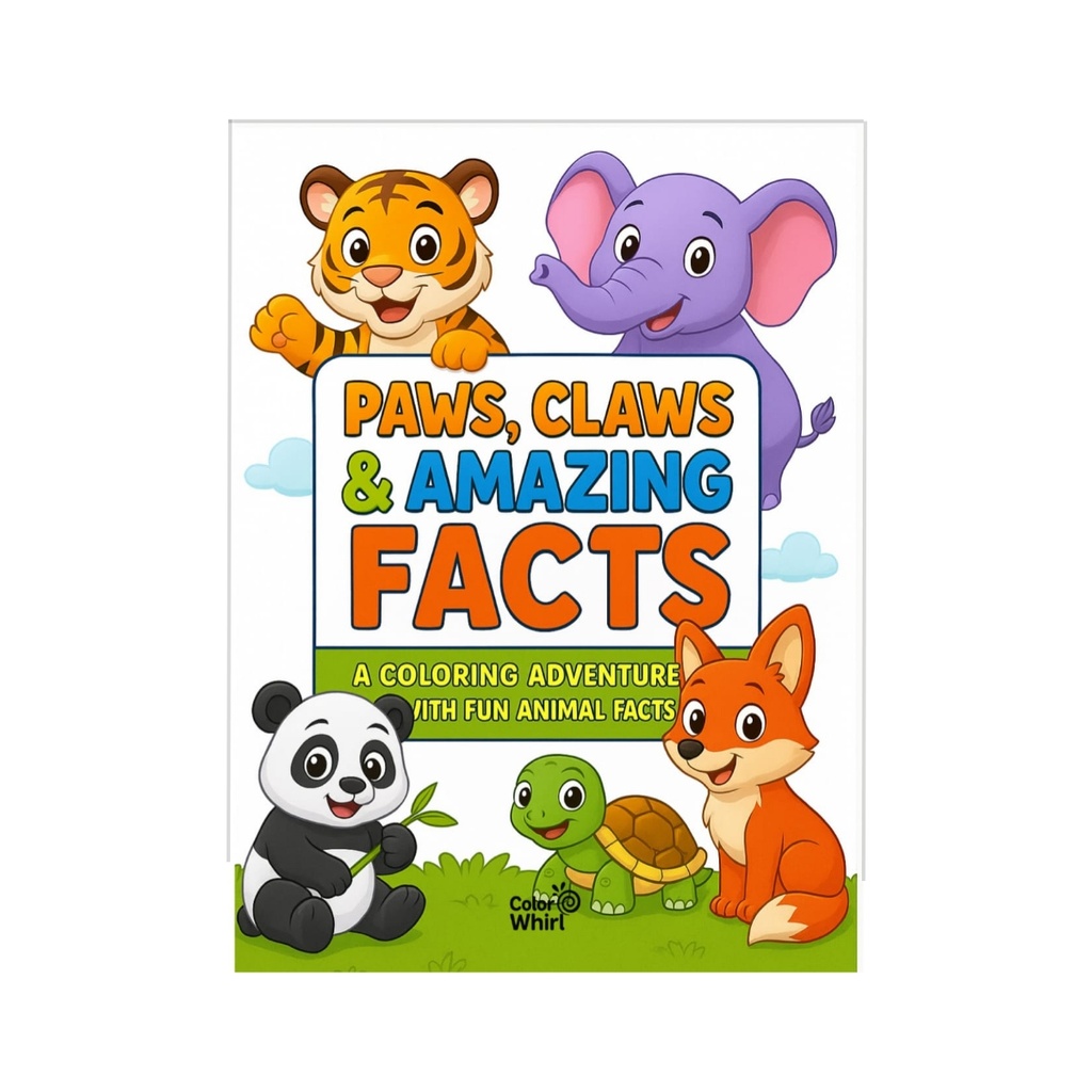 [CW-PCA-001] Paws,Claws & Amazing Facts:A Colouring Adventure With Fun Animal Facts