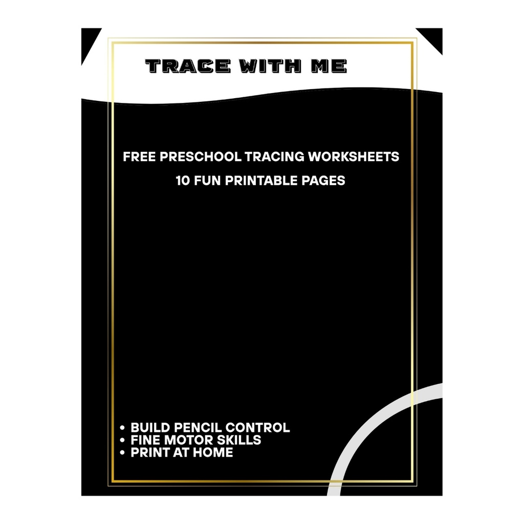 Free Printable  Preschool Worksheets(Trace With Me)