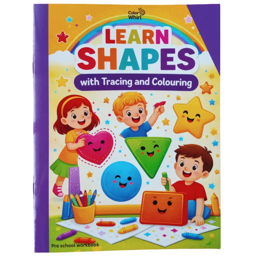 [LS003] Learn Shapes: With Tracing & Colouring (preschool practice book)